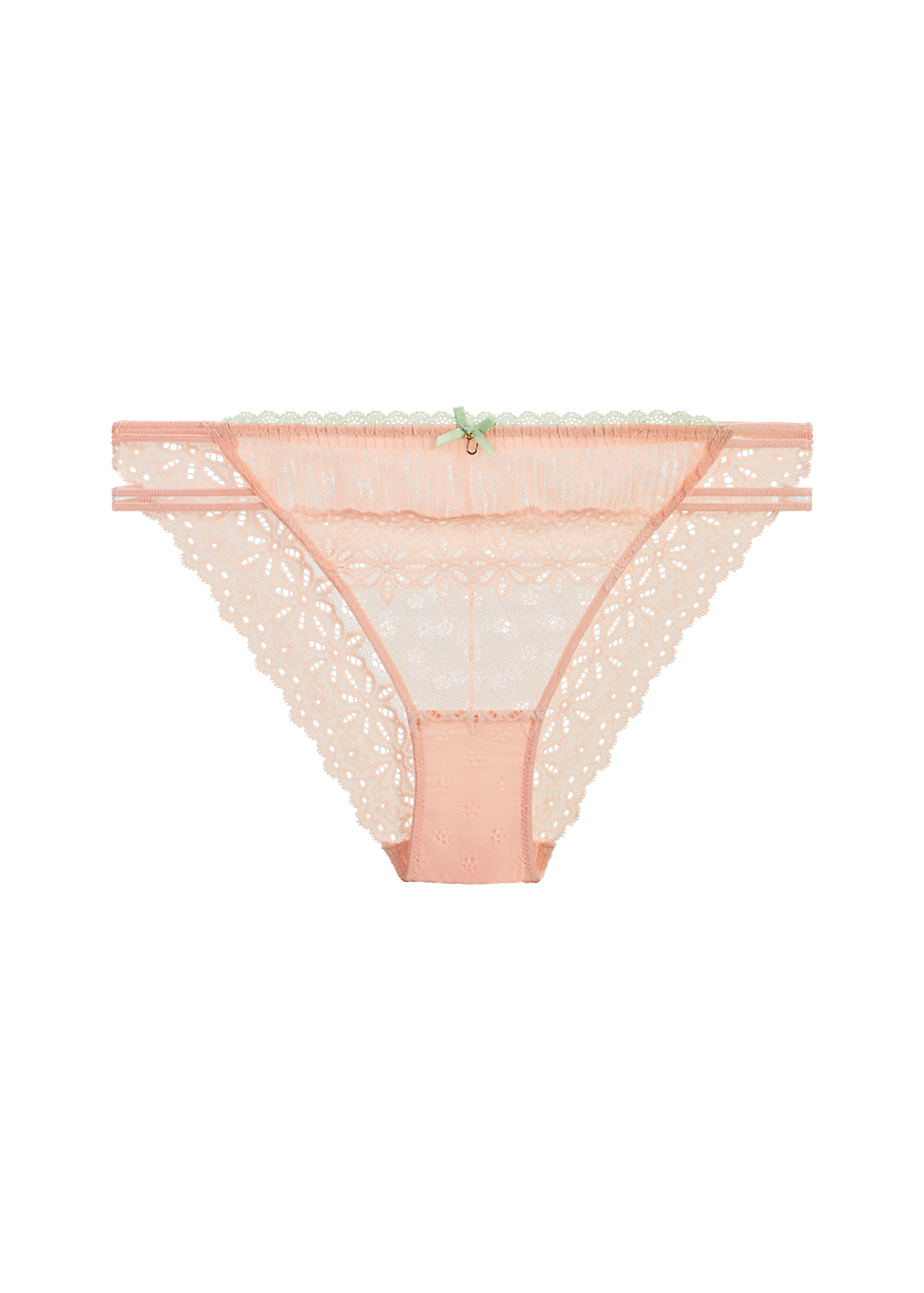 ANNIE Seductive Floral Pink Lace Brief Panties