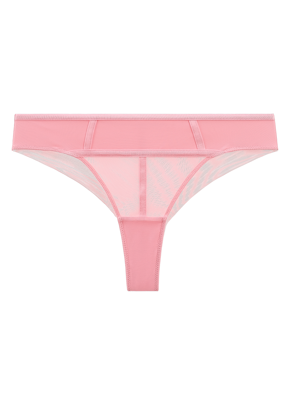 ANN Pink High-Waisted Mesh Hipster Panties