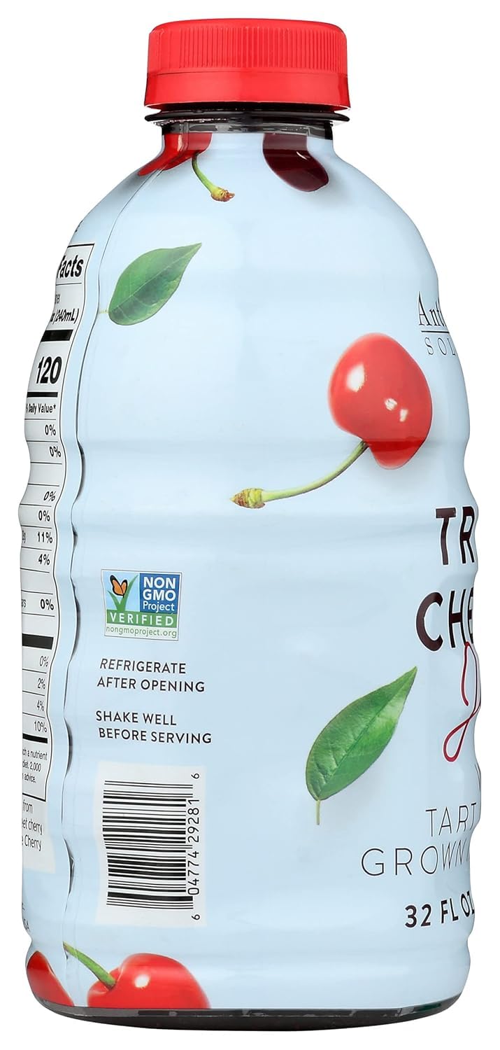 Antioxidant Solutions 100% Triple Cherry Juice – No Added Sugar, High Antioxidants, 32 oz Bottles (6-Pack)