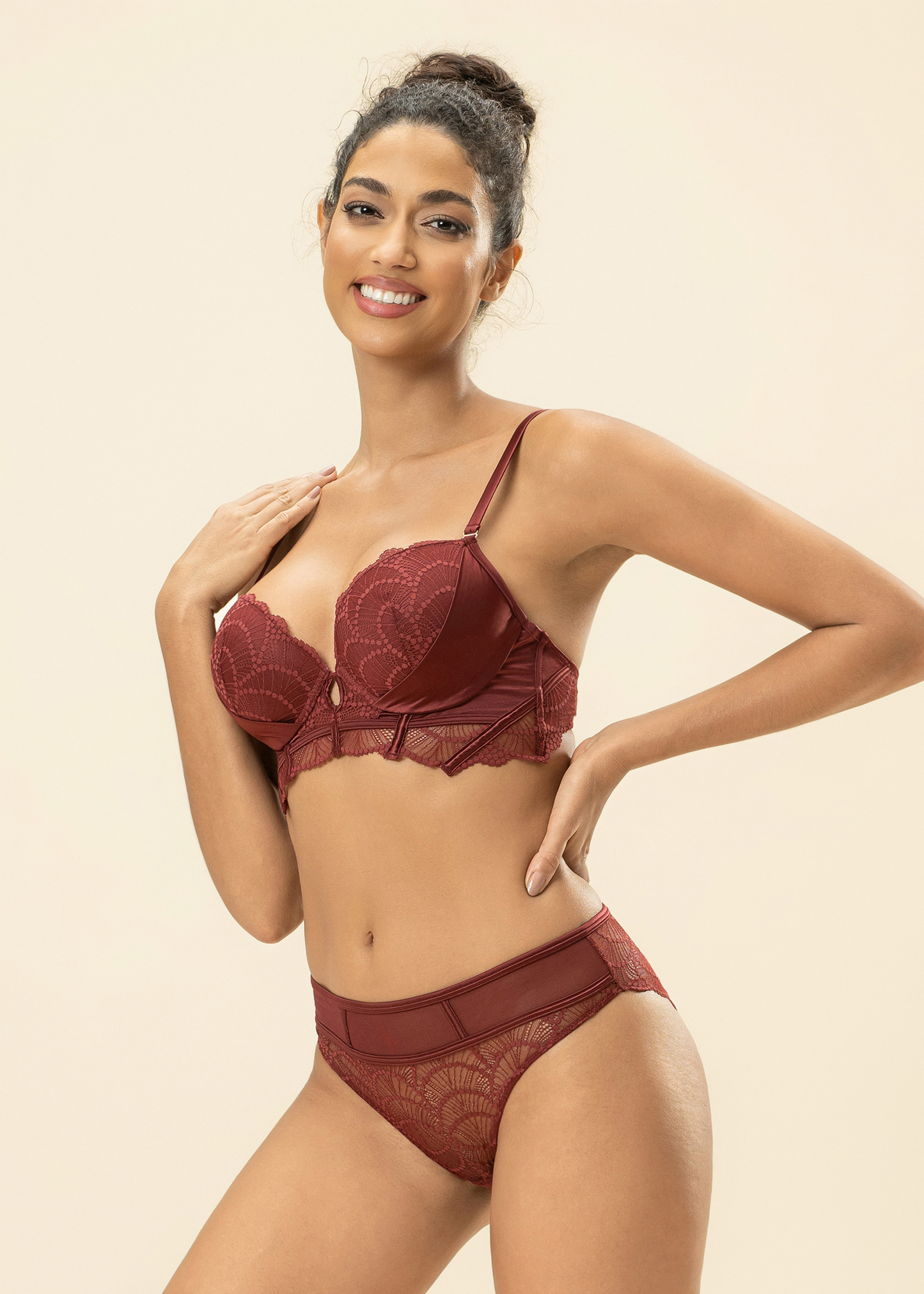 ANYA Bronte Red Lace Lingerie