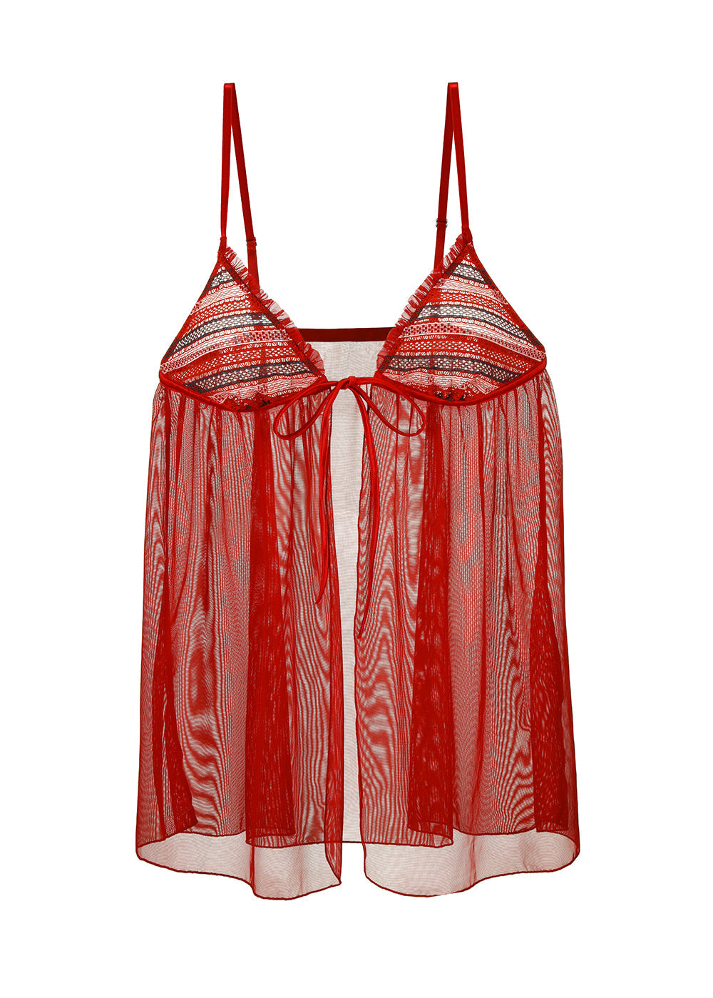 ASHLEY Red Mesh Nightdresses