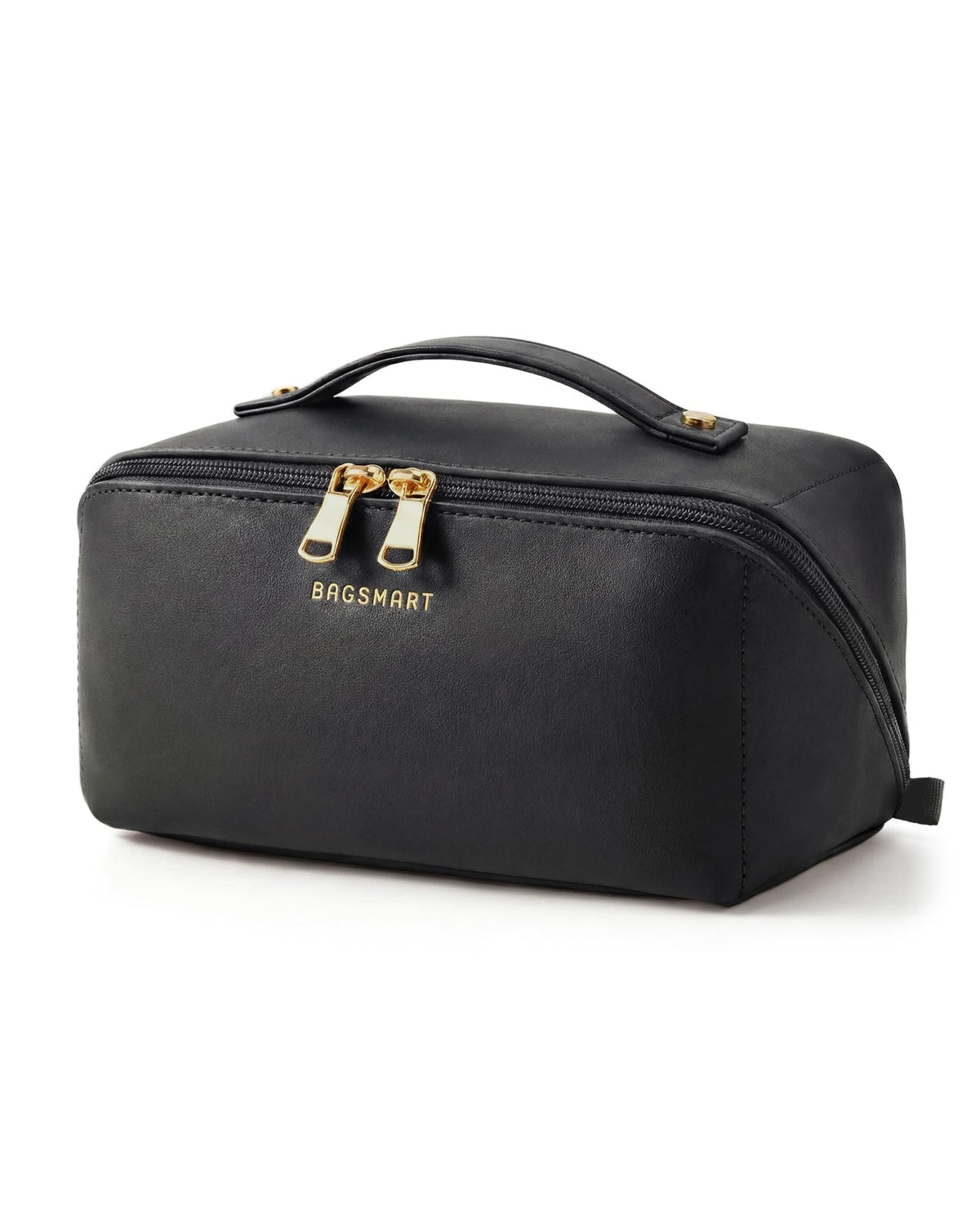 BAGSMART Makeup Bag Travel Cosmetic Bag,Women Toiletry Case, Brushes, Black