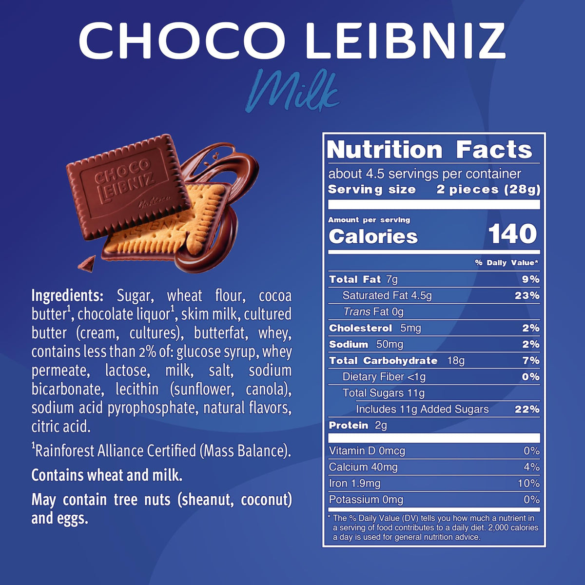 Bahlsen Choco Leibniz Milk Cookies (12 Boxes) – Leibniz Butter Biscuits with European Milk Chocolate