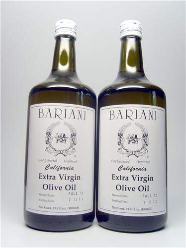 Bariani California Extra Virgin Olive Oil – 2x 1L Bottles | Stone Crushed, Cold Pressed