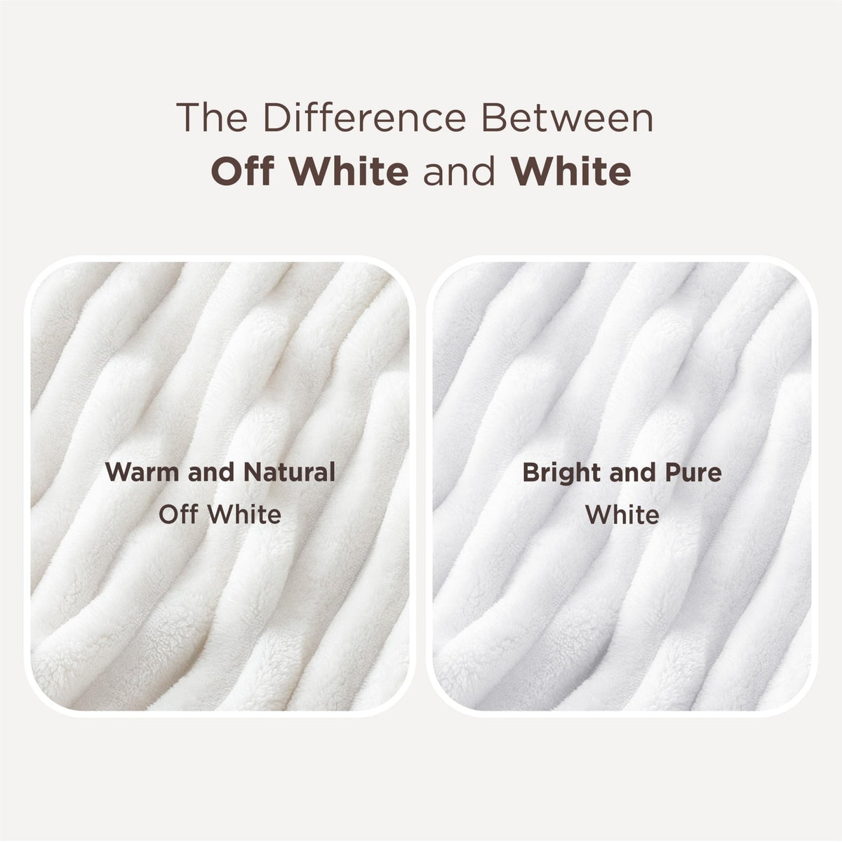 Bedsure GentleSoft White Throw Blanket for Couch - Birthday Gifts for Women Mom Her Girls, Cozy Fleece Blanket for Sofa Bed, Living Room Home Bedroom Decor Dorm Essentials, Off White, 50x60 Inches