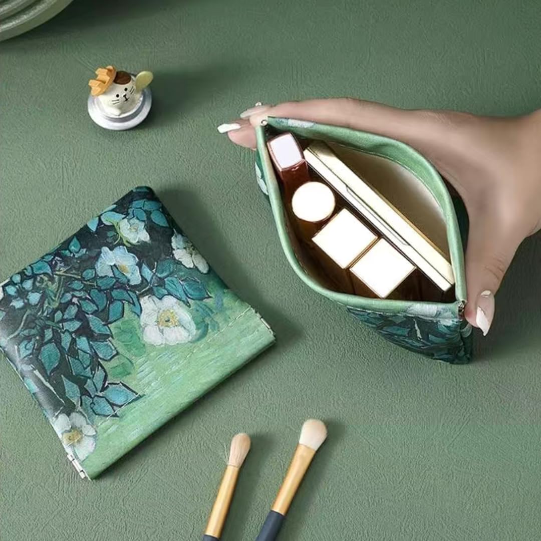 Better-Love 2 Pack Small Makeup Bag for Purse, PU Leather Coin Pouch