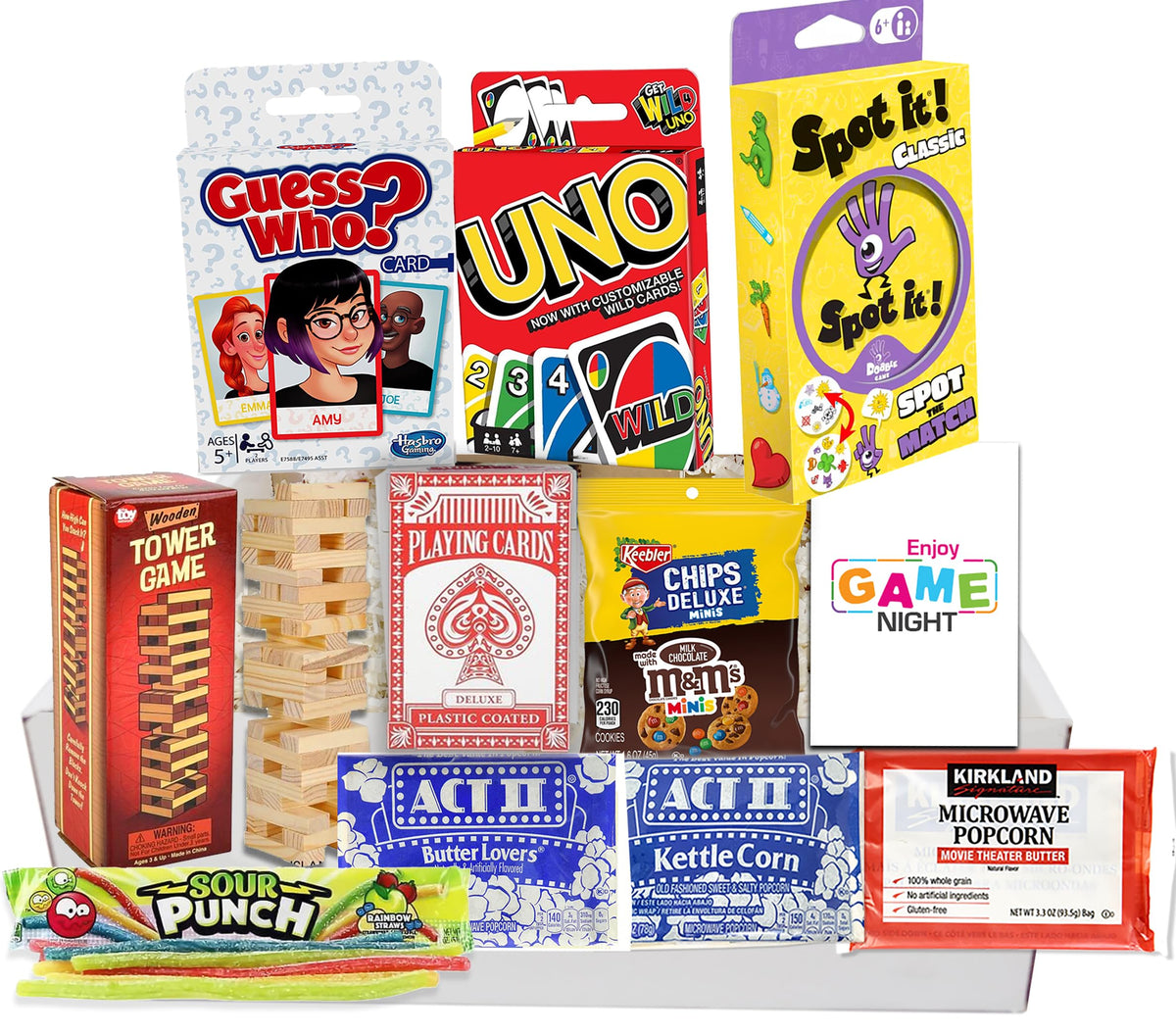 Beyond The Box – The Ultimate Game Night Gift Basket with UNO, Snacks & More