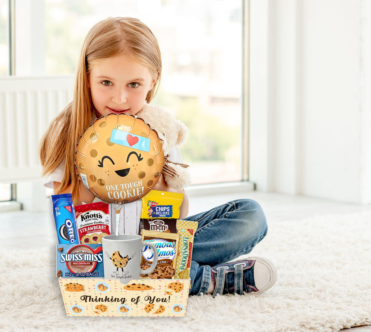 Get Well Soon Gift Basket by Beyond The Box – Cookie, Balloon & Care Package