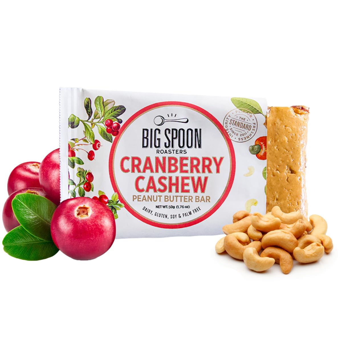 Big Spoon Roasters Nut Butter Bars Variety Pack – 12 Count (3 Each Flavor): Cherry Pecan, Apricot Pepita, Cranberry Cashew, Figgy Chai