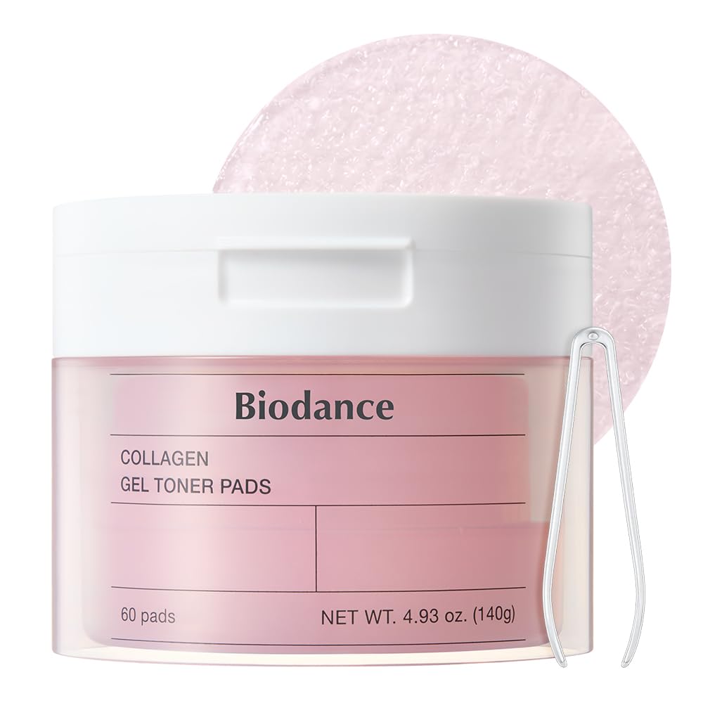 Biodance Collagen Gel Toner Pads, Pore Minimizer for Face, Improving Elasticity, Plumping Toner Pads for Sensitive Skin, Pre-Soaked Pads, Korean Skin Care, Mothers Day Giftsㅣ60 Pads