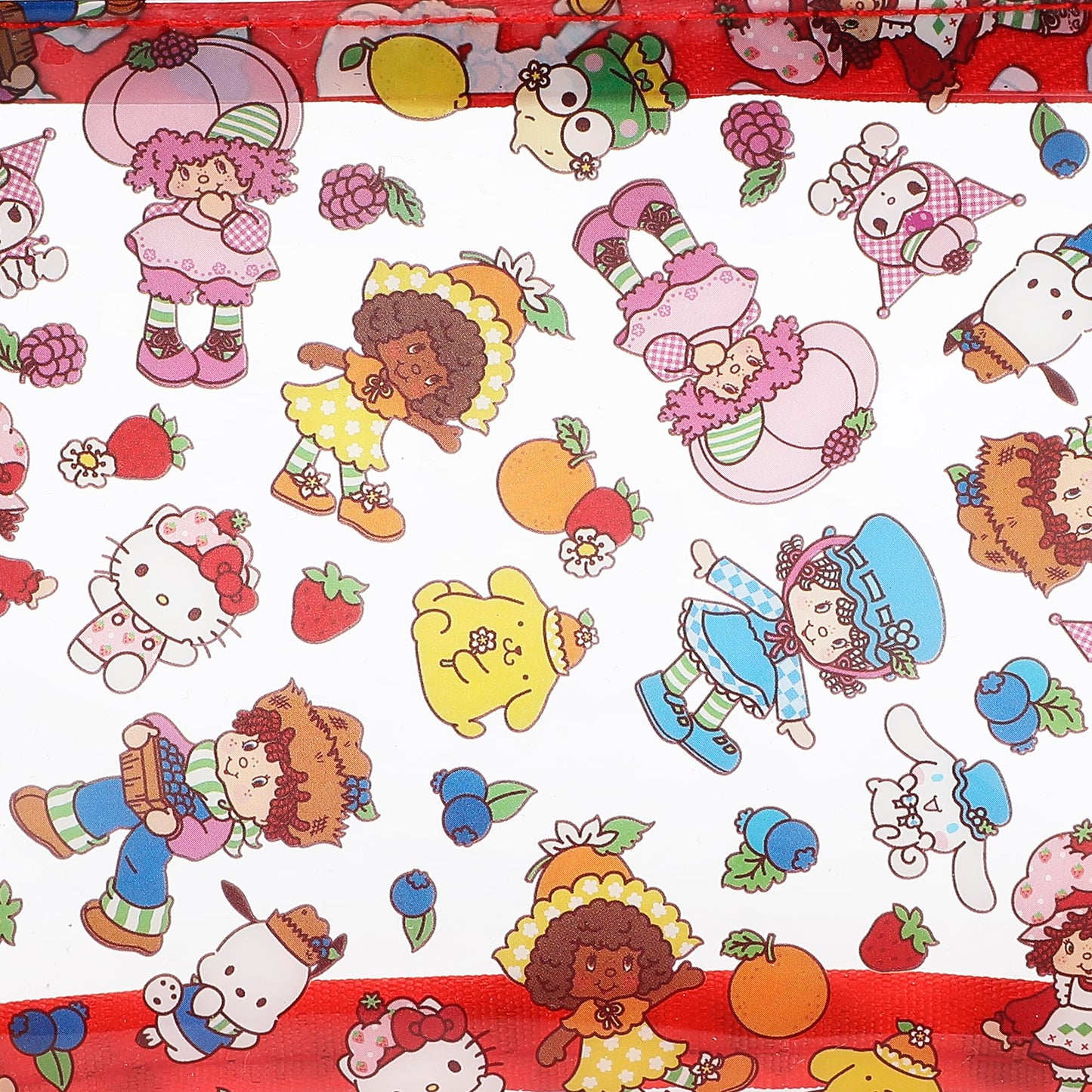 Bioworld Sanrio Hello Kitty And Friends Strawberry Shortcake 3 Piece Cosmetic Bag Set 9"