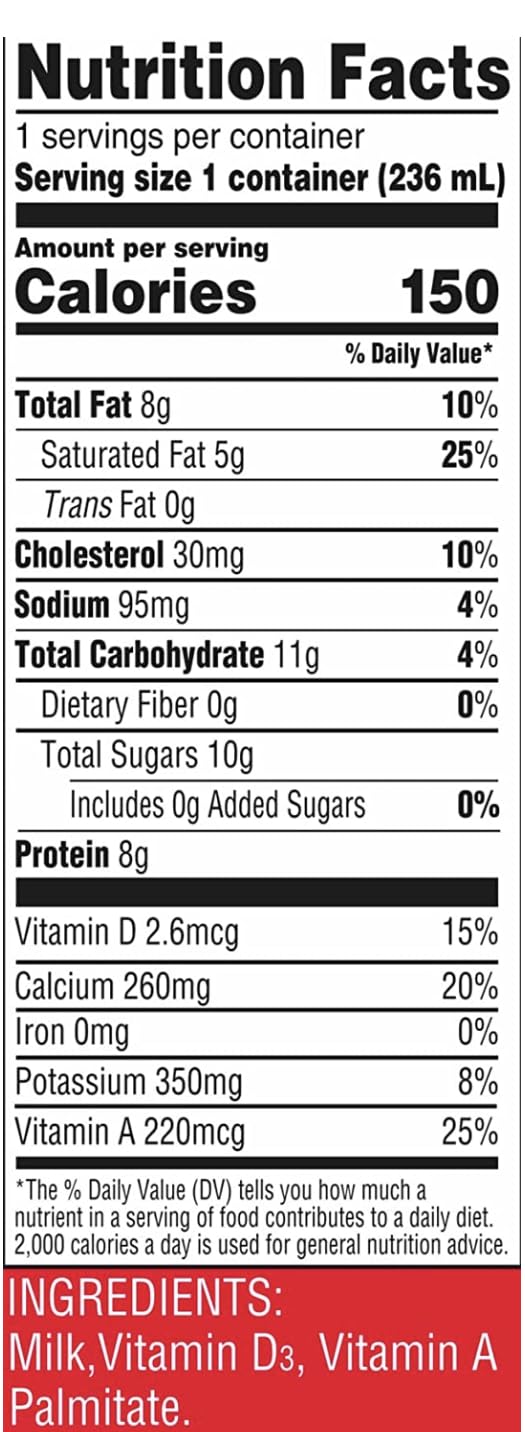 Blue Valley Shelf-Stable Whole Milk Boxes with Vitamin D – 8oz, 24 Pack, Cholov Yisroel Kosher