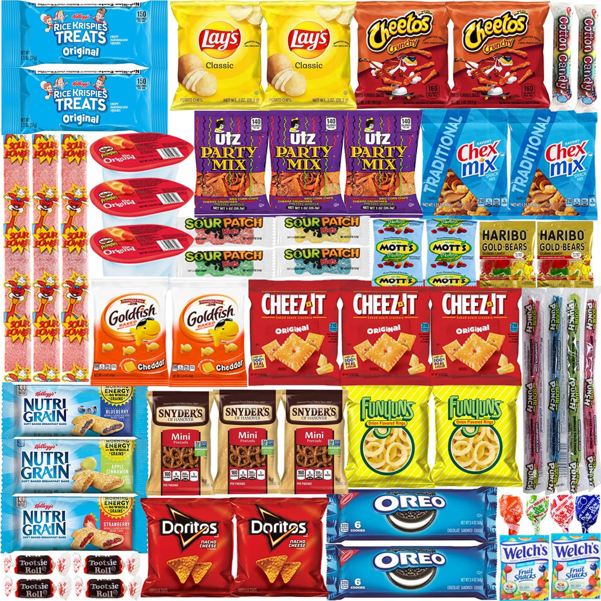 Blunon Peanut Free & Tree Nut-Free Snacks Variety Pack – 58 Count