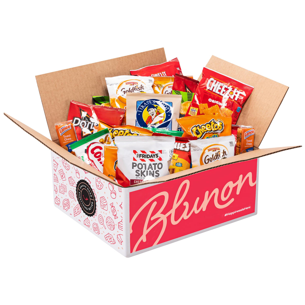 Blunon Cheese Crackers & Snacks Variety Pack – 36-Count Sampler Bulk Gift Box