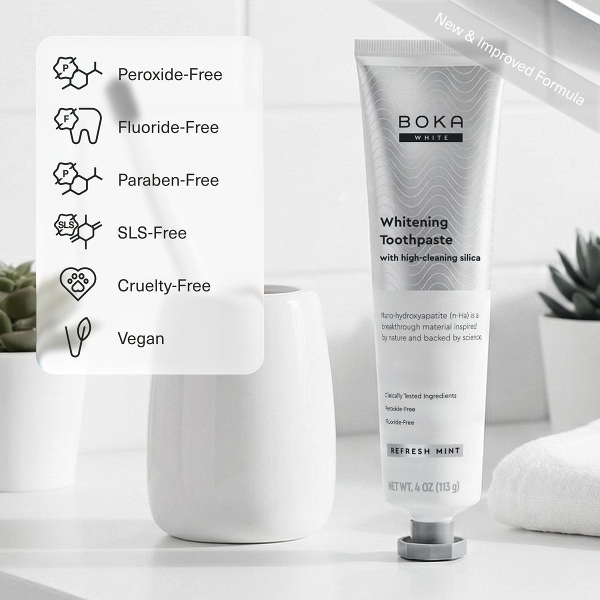 Boka Toothpaste - Fluoride Free Toothpaste, Nano Hydroxyapatite Toothpaste