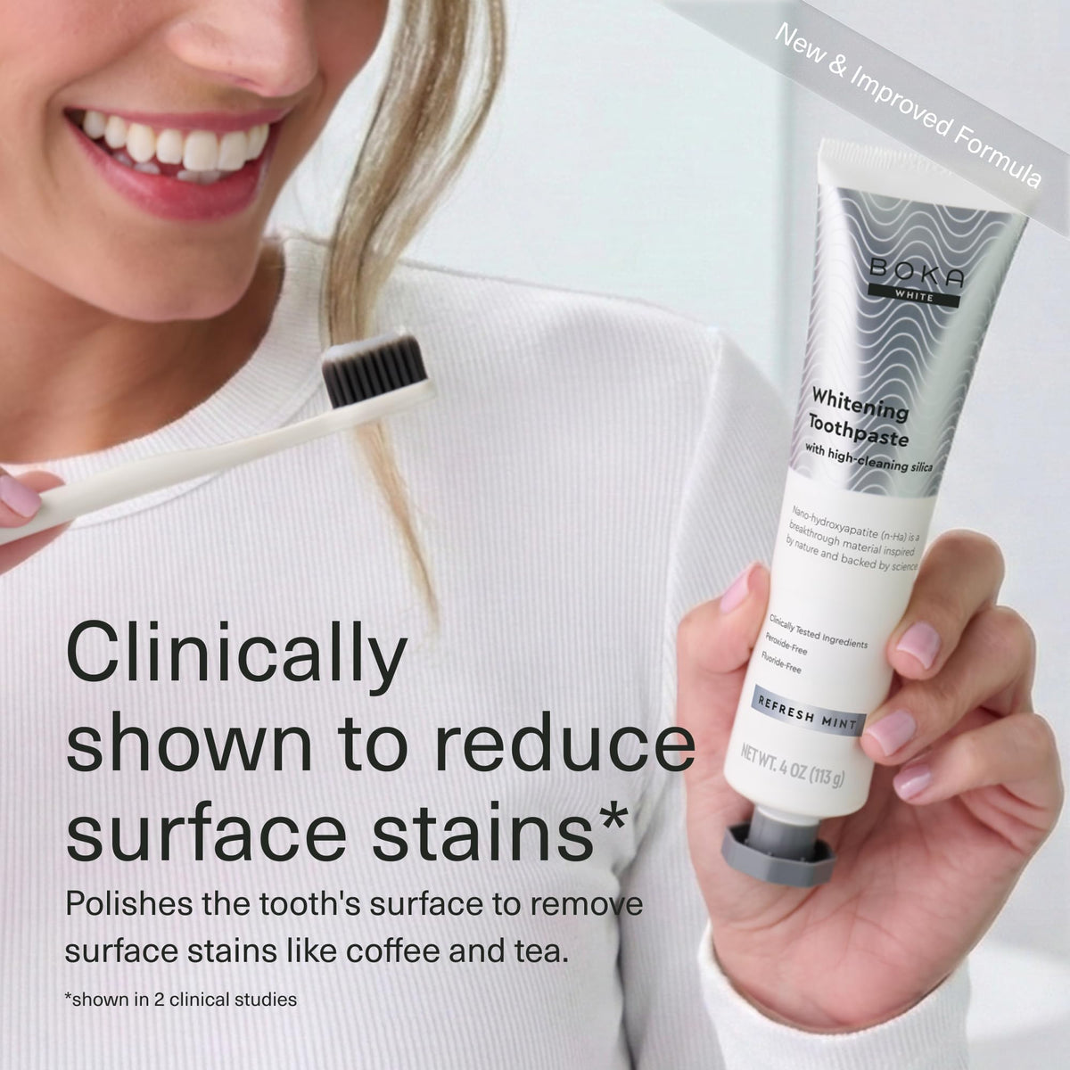 Boka Toothpaste - Fluoride Free Toothpaste, Nano Hydroxyapatite Toothpaste