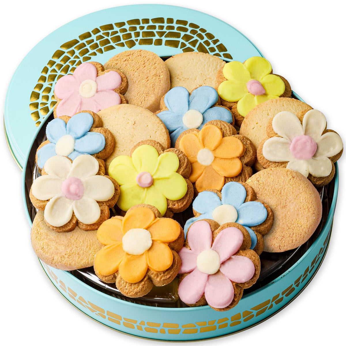 BONNIE AND POP Cookie Gift Basket – Shortbread Flower Cookies Box | Mother's Day Gift