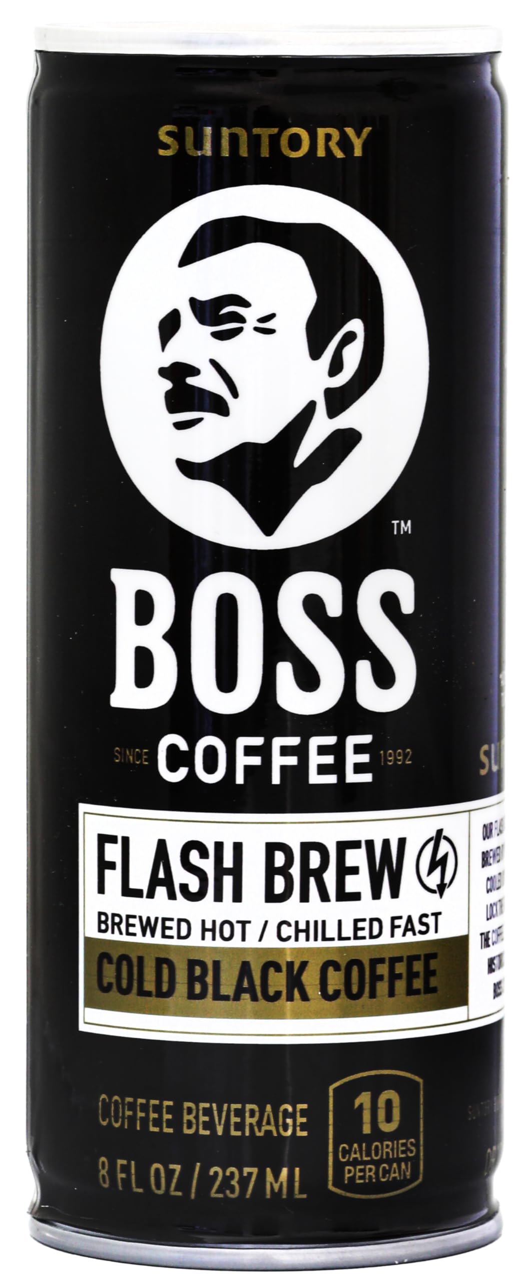 BOSS Coffee by Suntory Flash Brew Original Black Coffee – 8oz Can, 12 Pack, Ready to Drink