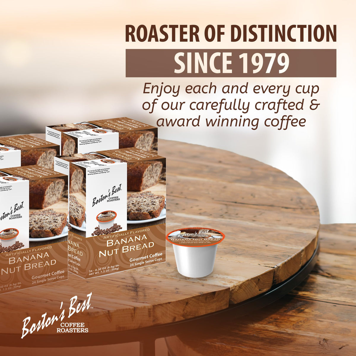 Boston’s Best Banana Nut Bread Flavored Gourmet Coffee for Keurig | 24 Count (Pack of 4)