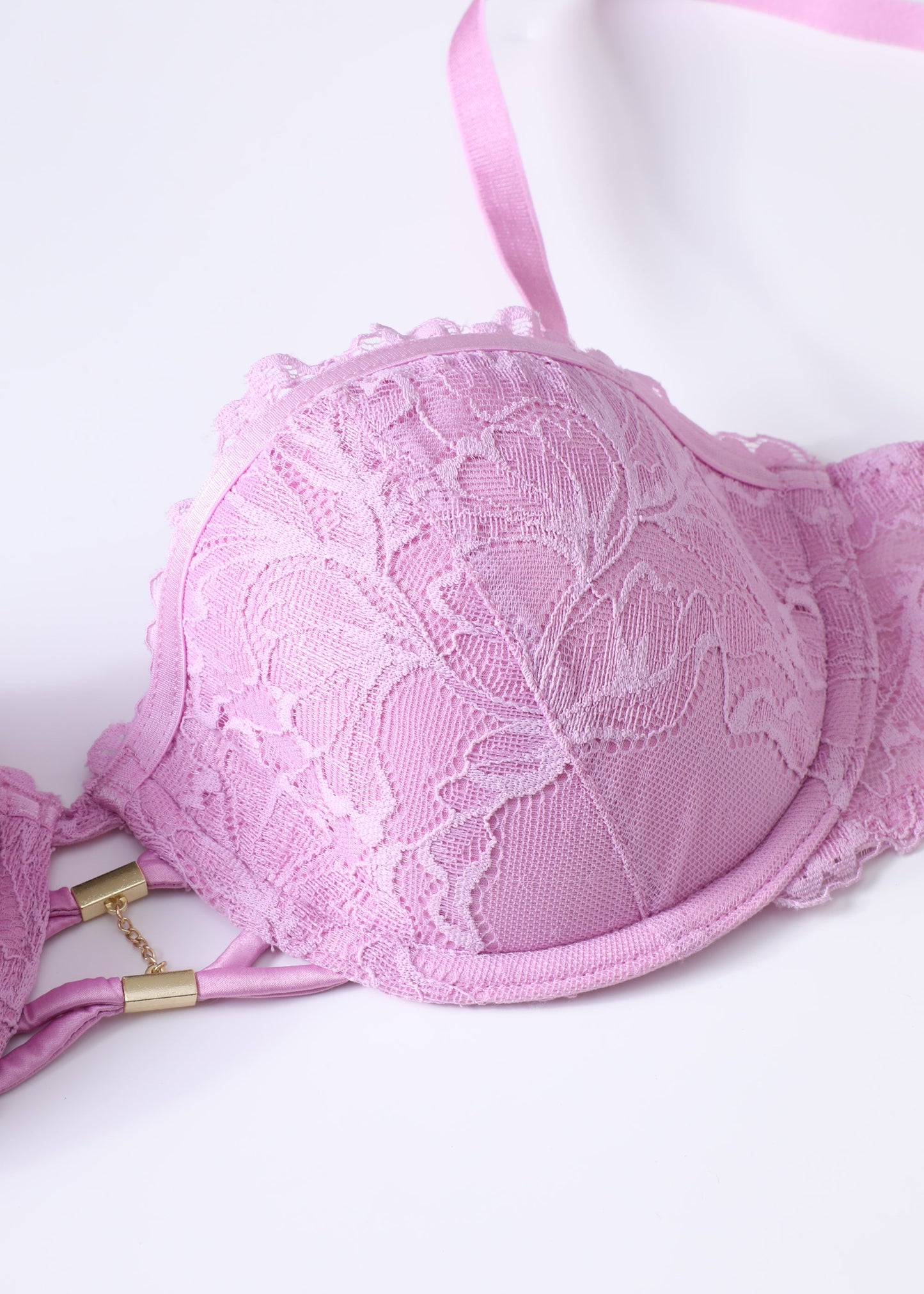 SONIA Sexy Pink Floral Lace Underwired Balconette Demi Bra