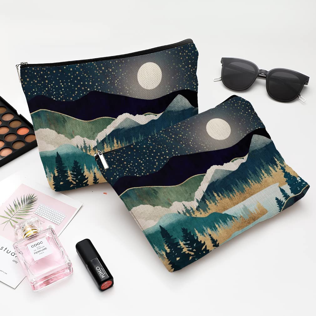 Braytow Forest Makeup Bag Travel Portable Cosmetic Pouch Waterproof Toiletry Organizer Storage Bag Zipper Pouch For Women