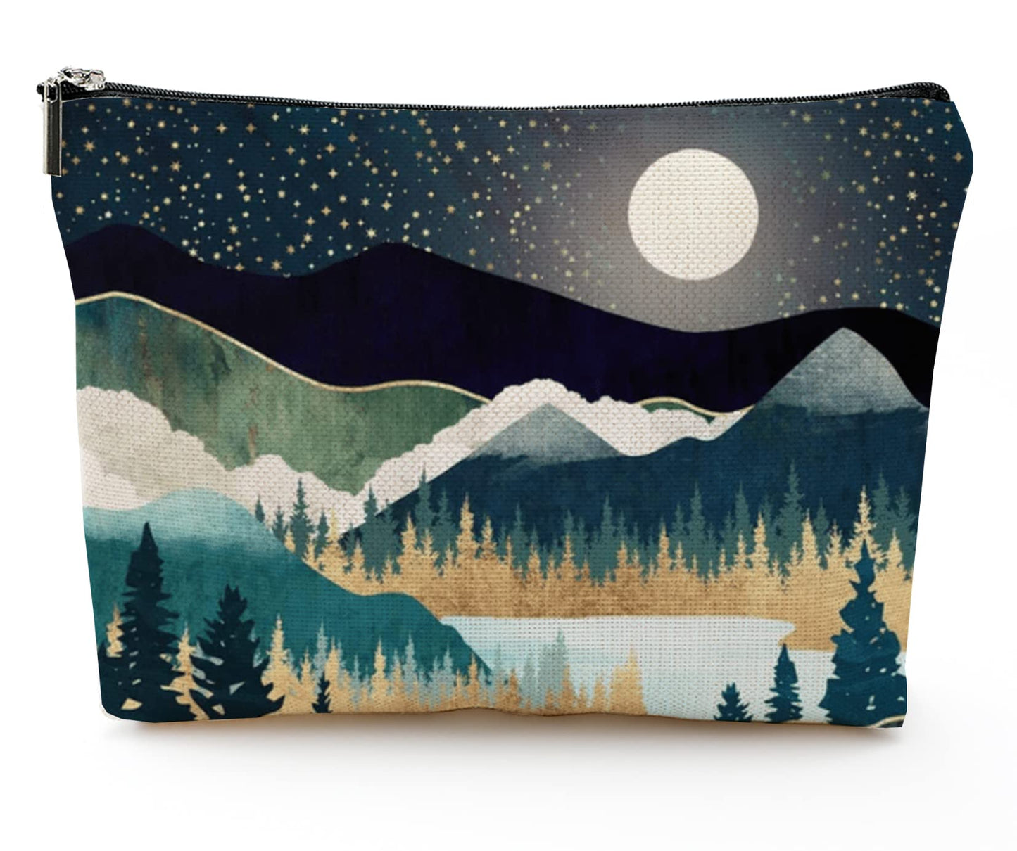 Braytow Forest Makeup Bag Travel Portable Cosmetic Pouch Waterproof Toiletry Organizer Storage Bag Zipper Pouch For Women