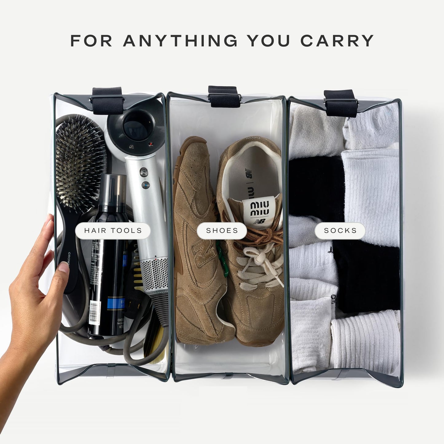 Cadence Parcel - Clear Travel Kit with Zipperless Magnetic Closure - Rose, Extra Large - Durable, Leak-Resistant and TSA Approved Toiletry Bag - Modular Organization - Recycled TPU (4 Qt)