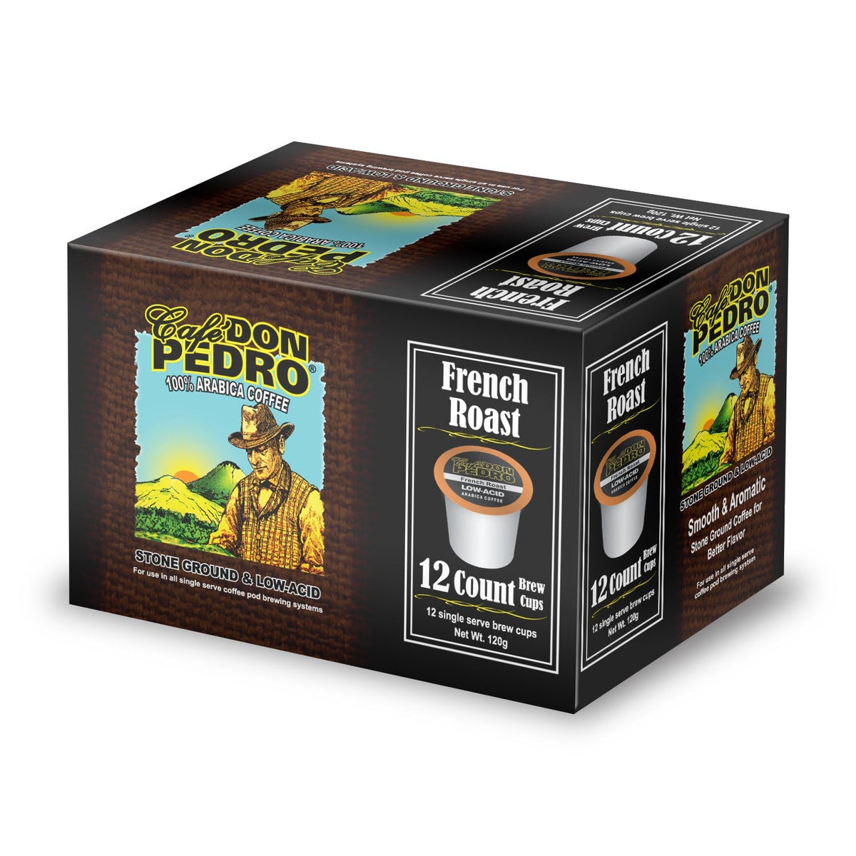 Cafe Don Pedro Low Acid Arabica Variety Pack – 72 Keurig K-Cups, 6 Flavors