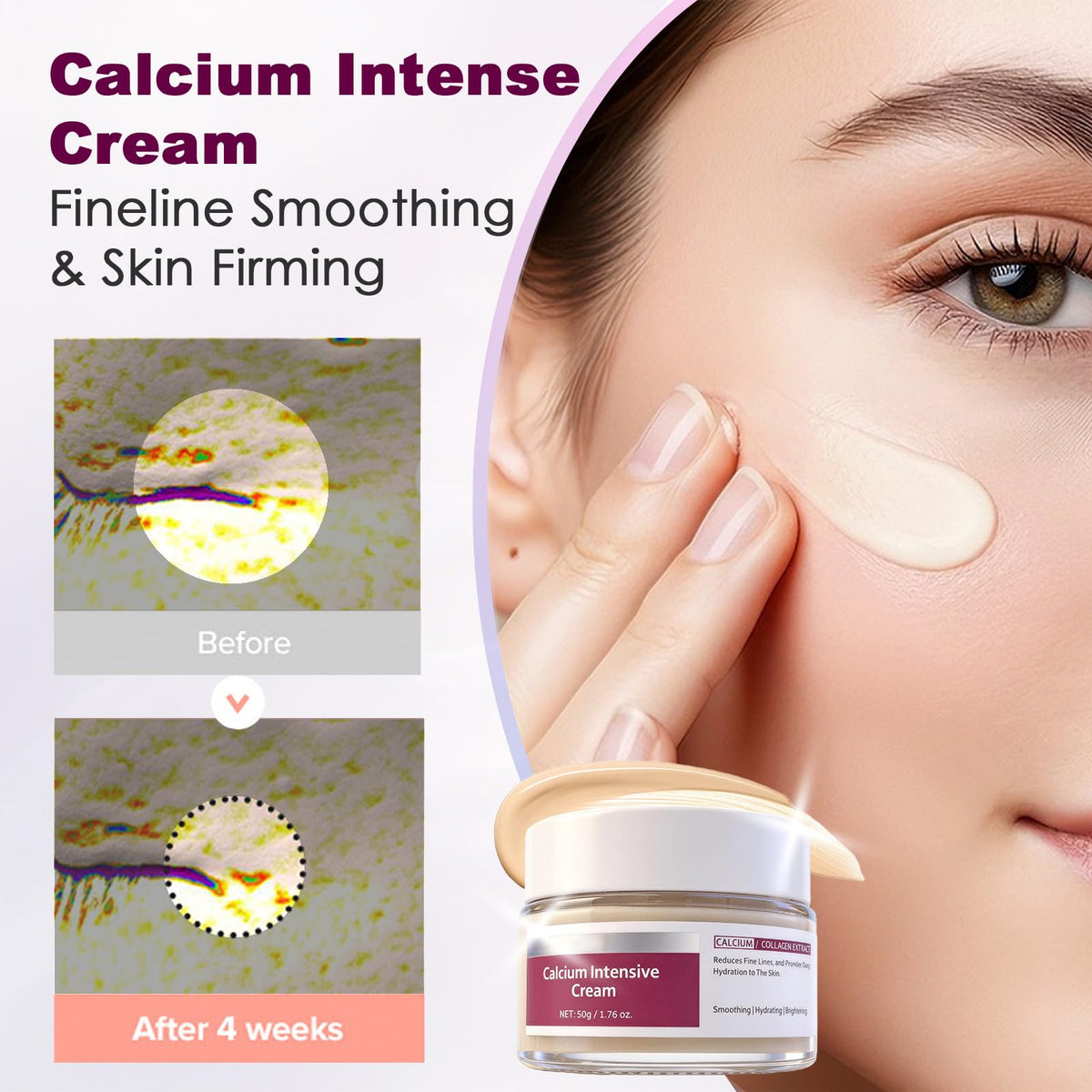 Calcium Daily Skincare Bundle with Calcium Volume Multi Balm Stick, Cream, Serum & Eye Patches for Hydrating, Firming,Smoothing,Collagen Boost & Pore Skin Care,Gift & Travel Essentials for Women Girl