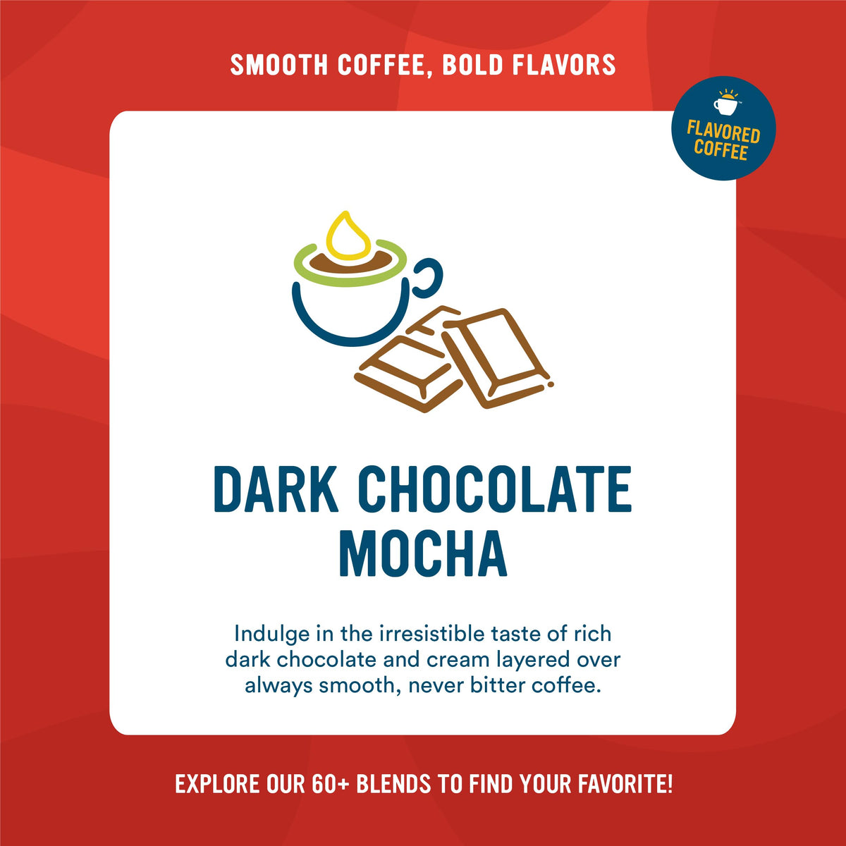 Cameron's Coffee Dark Chocolate Mocha Pods — Light Roast, 100% Arabica, 12-Count (Pack of 6)