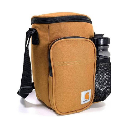 Carhartt Insulated 10 Can Vertical Cooler + Water Bottle - Carhartt Brown