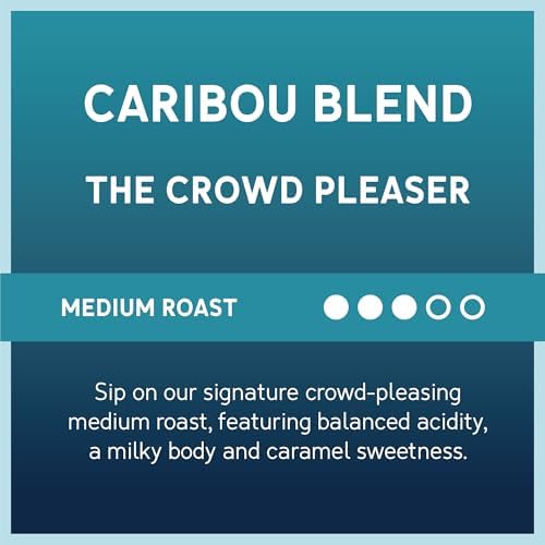 Caribou Blend Medium Roast Decaf Ground Coffee — 6x12oz Bags | 100% Arabica