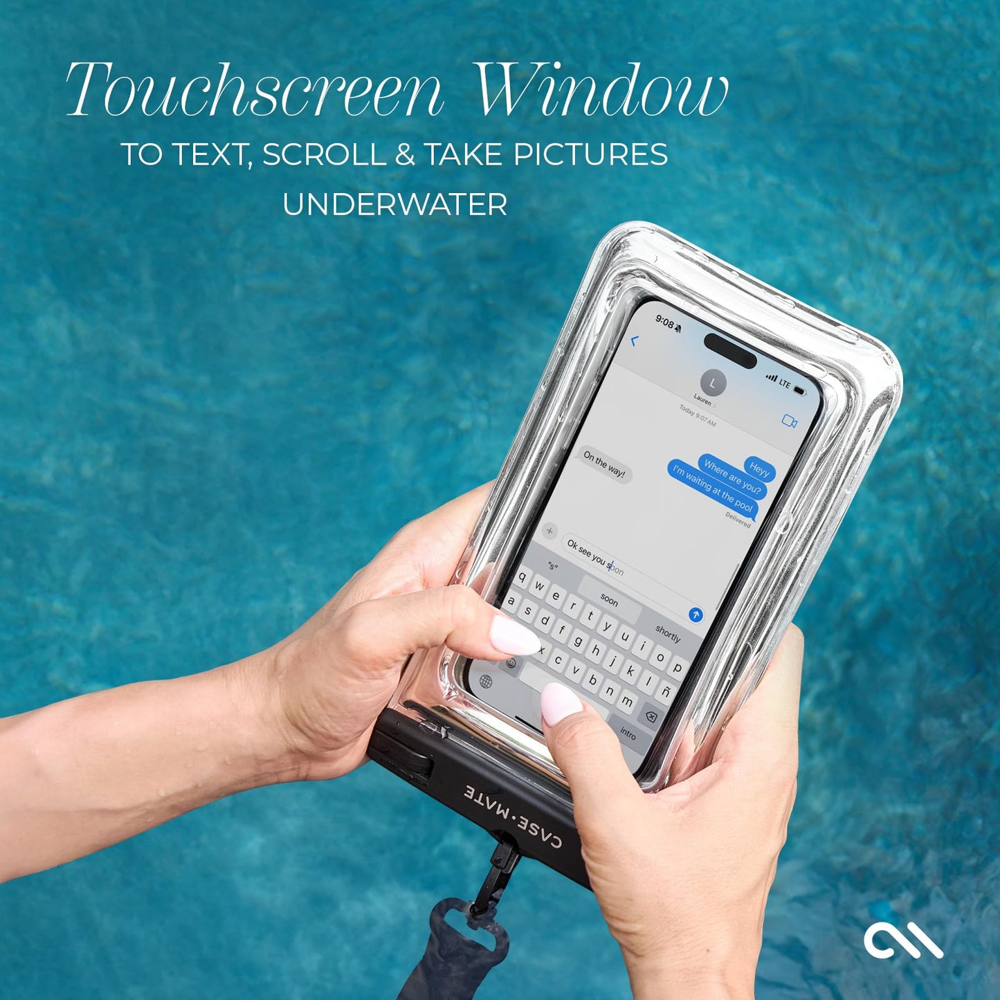 Case-Mate 2 Pack IP68 Waterproof Phone Pouch - Silver Chrome
