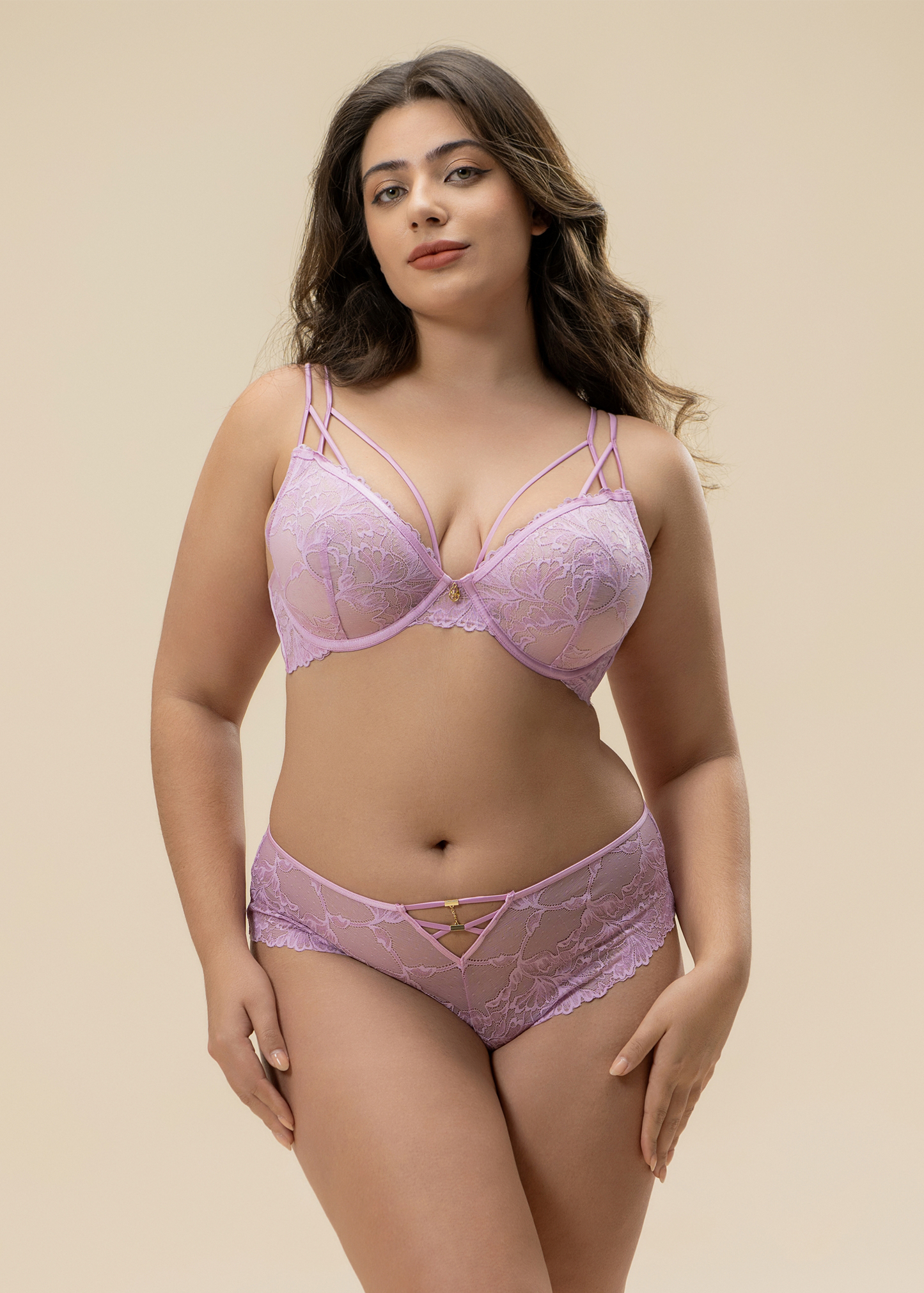 CHERIE Lace Plus Bra & Panty Set