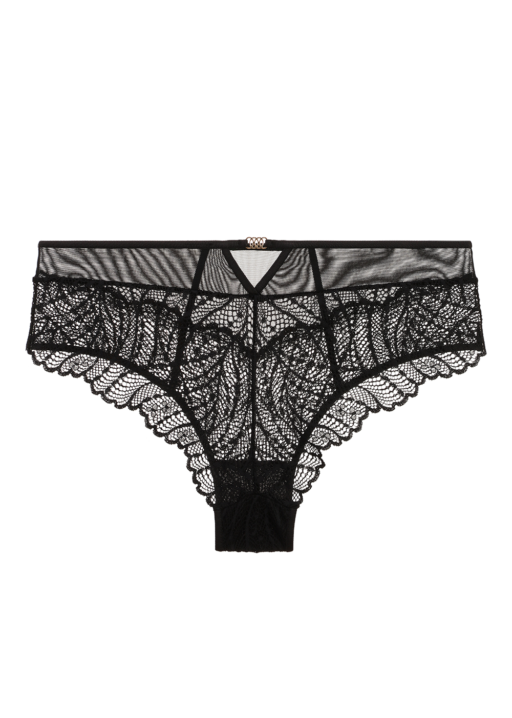 CHLOE Sexy Black Lace Boyshort Panties