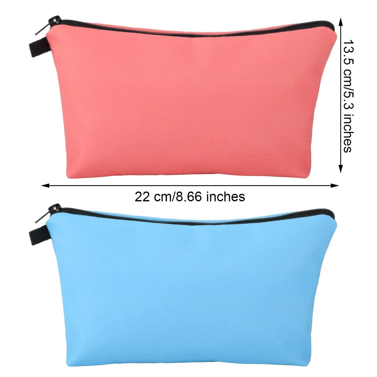 Chuangdi 6 Pieces Makeup Bag Toiletry Pouch Waterproof Cosmetic Bag with Zipper Travel Packing Pouch 8.7 x 5.3 Inch Small Cosmetic Organizer Accessory for Women and Men(Bright Style)