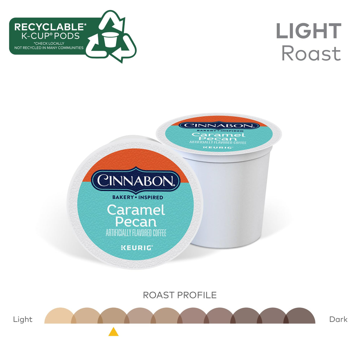 CINNABON Caramel Pecan Coffee K-Cup Pods - 96 Count (Keurig Compatible)