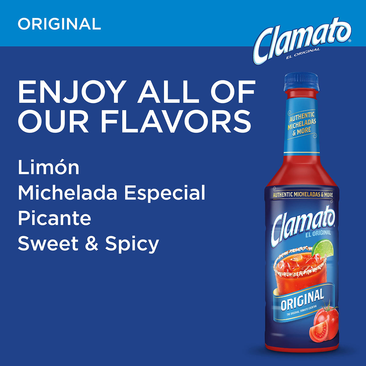 Clamato Original Tomato Cocktail | 64 oz Bottles (Pack of 8)