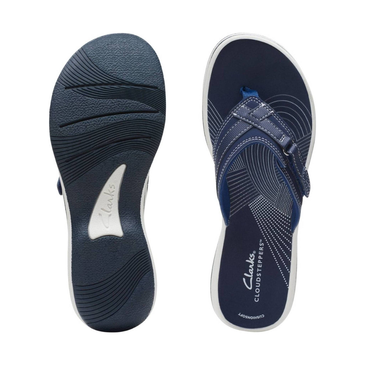 Clarks Women's Breeze Sea - Navy Synthetic
