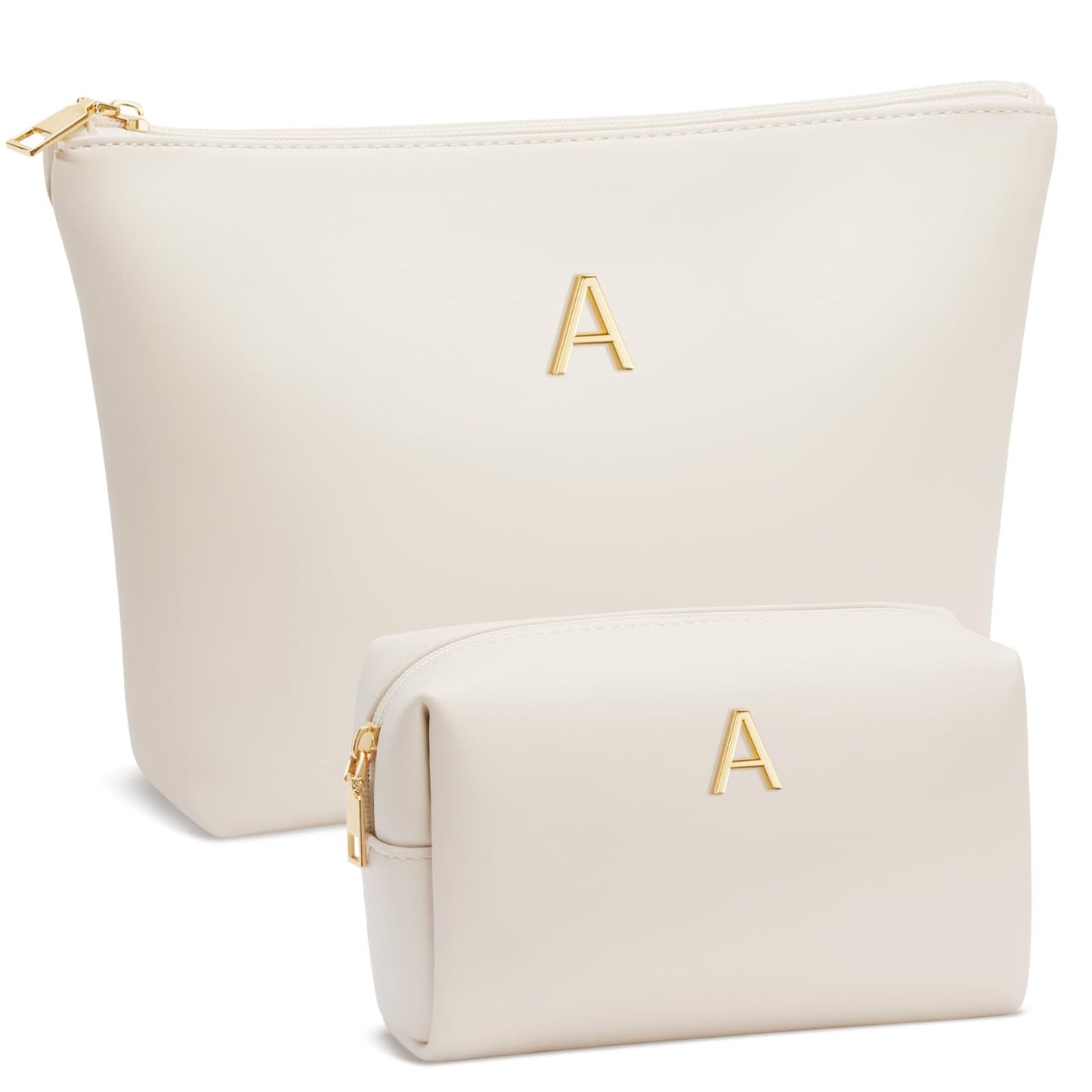 CLOUDWINGS Gifts for Women Girls Personalized Initial Travel Makeup Bag