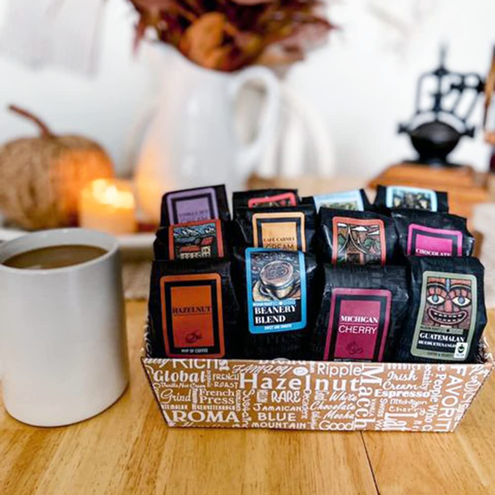 Indulgent Coffee Selection Gift Box | 12 Sampler Packs of 100% Specialty Arabica – Coffee Beanery