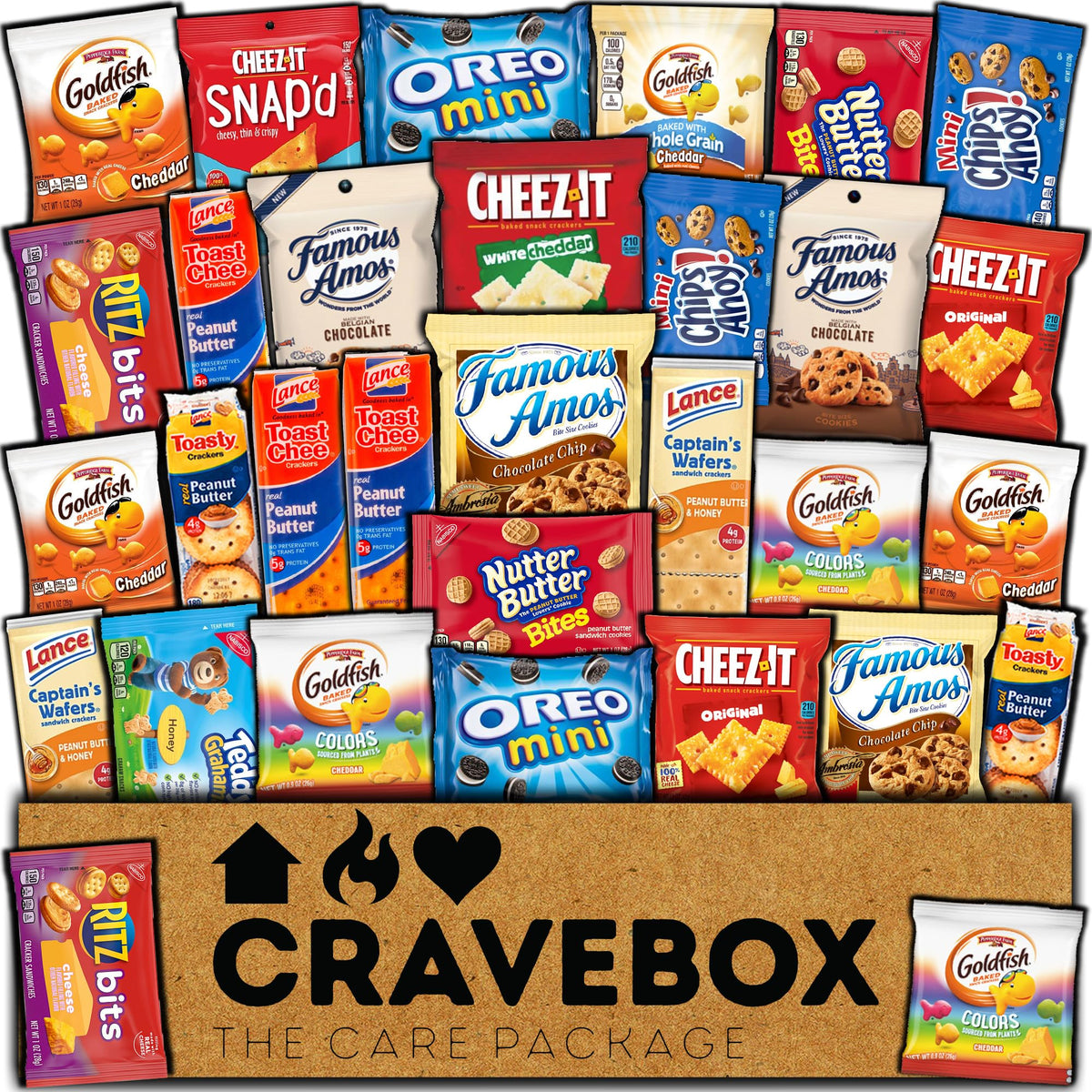 CRAVEBOX Cookies & Crackers Snack Box Variety – Easter Gift for Students & Families