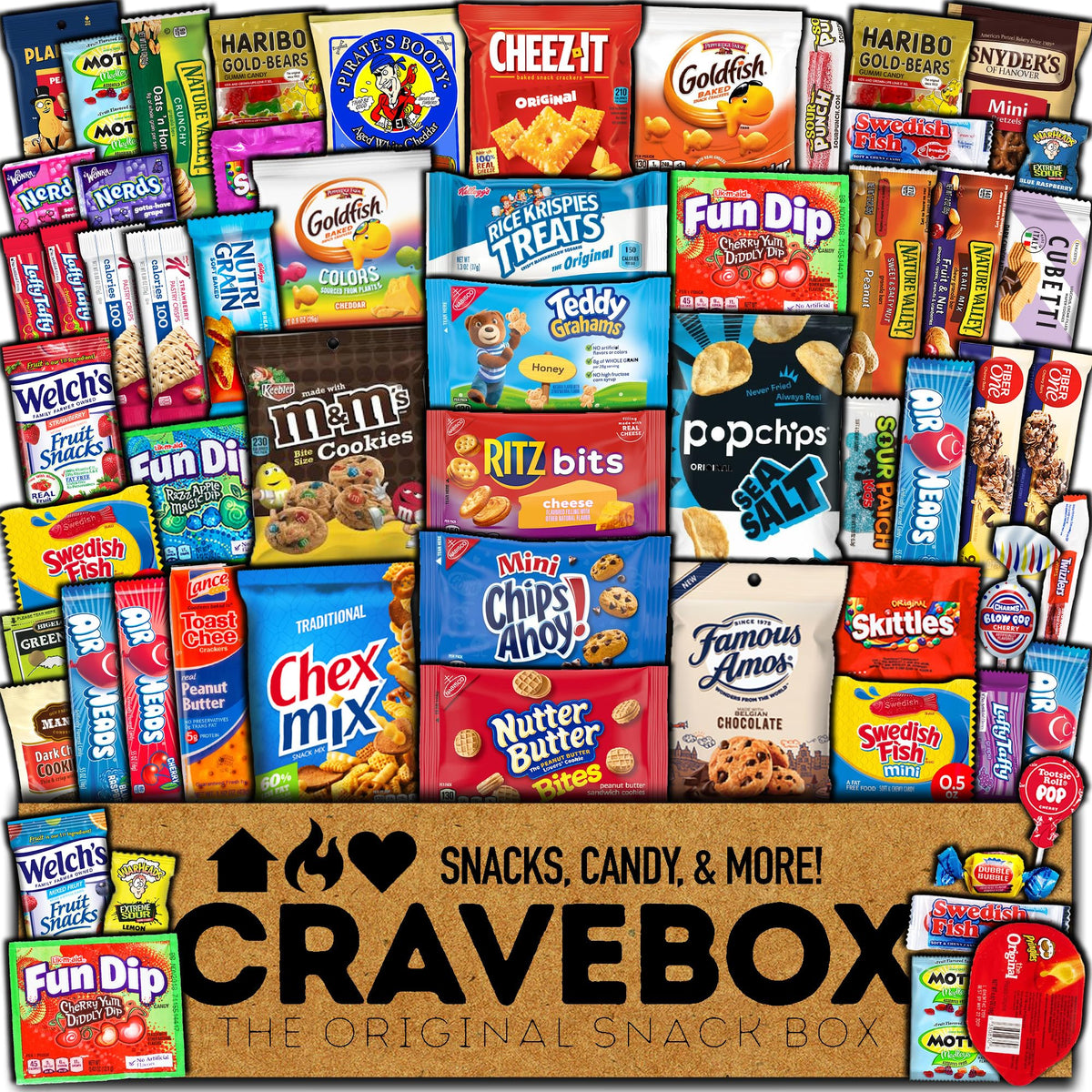 CRAVEBOX Easter Ultimate Sweet & Salty Snack Variety Pack | 45-Item Gift Box