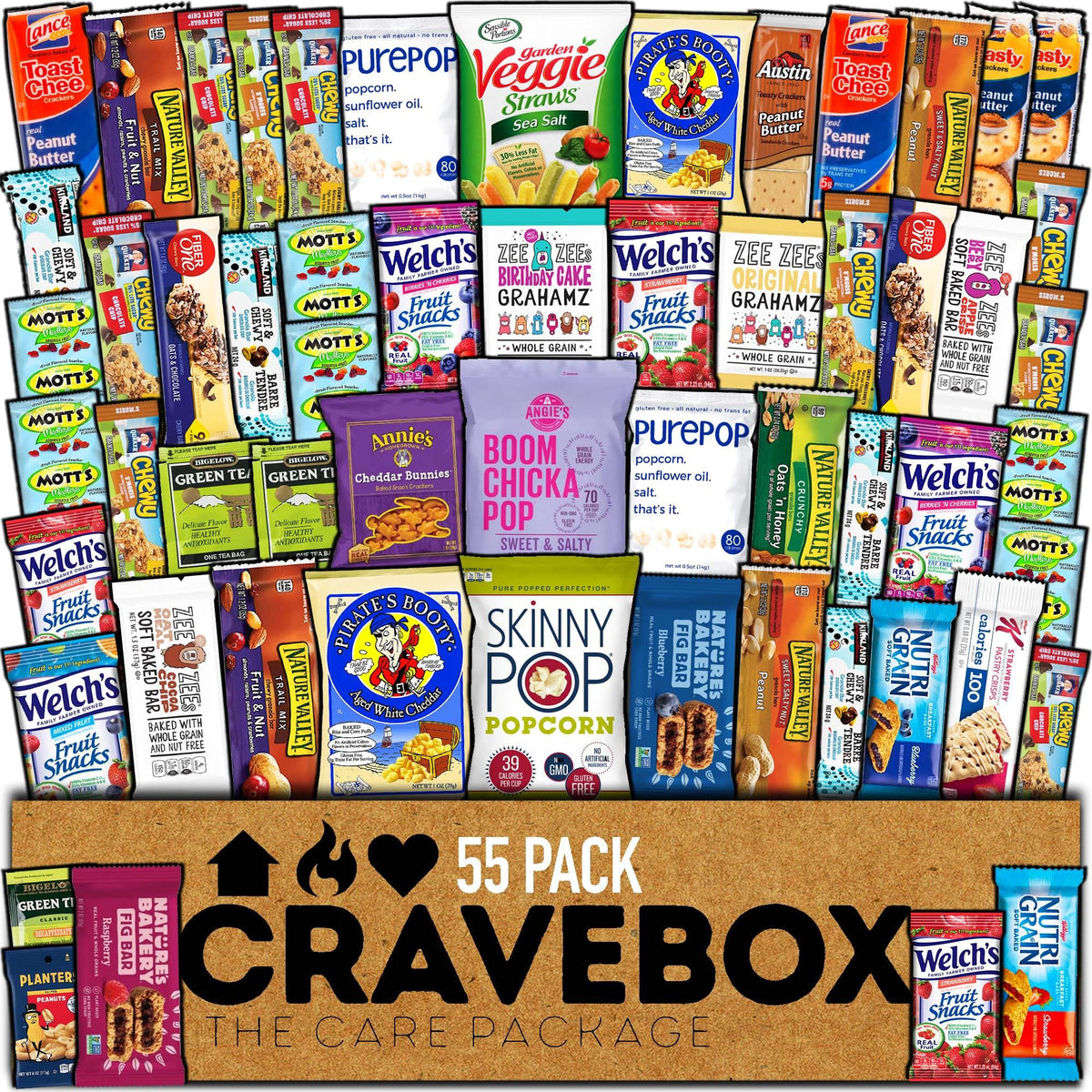 CRAVEBOX Healthy Snack Box (55 Count) – Mother's Day Gift Pack & Care Package