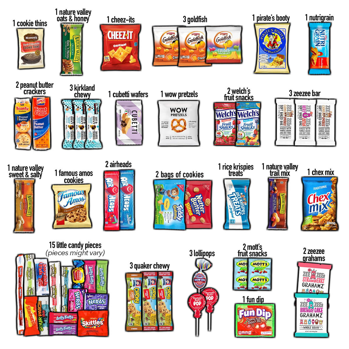 CRAVEBOX Snacks Box Variety Pack Care Package (55 Count) – Mother's Day Gift for All