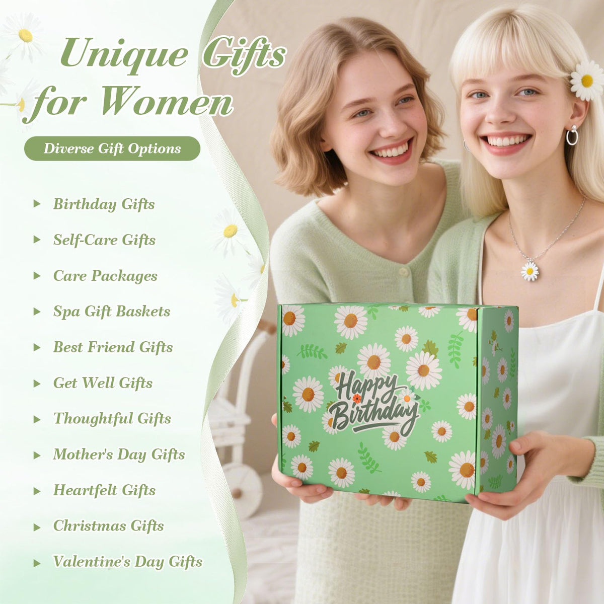 Daisy Birthday Gifts for Women,Self Care Gift Box for Mom,Wife,Best Friend