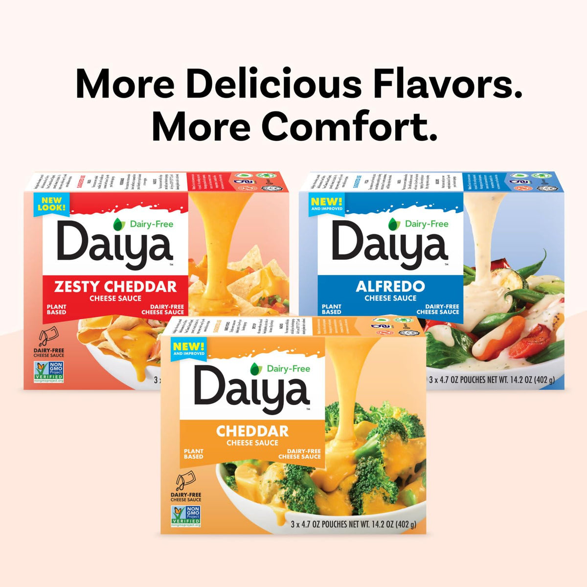 Daiya Dairy Free Alfredo Cheese Sauce – Creamy Plant-Based, 14.2 oz (8-Pack)