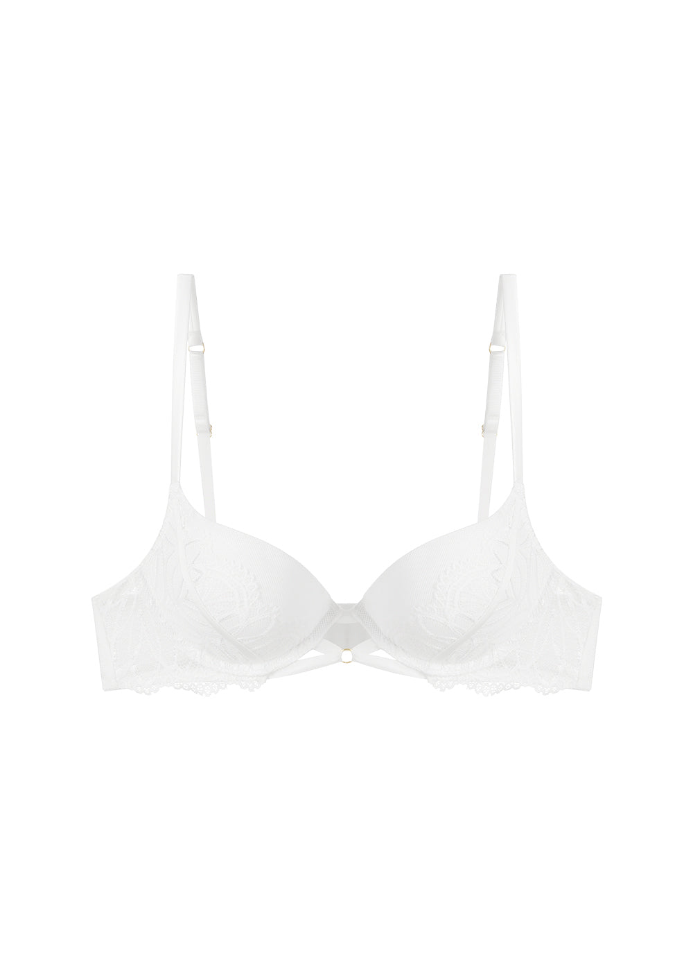 DARLEEN Plus Lace Push-Up Molded Cup Demi Bra