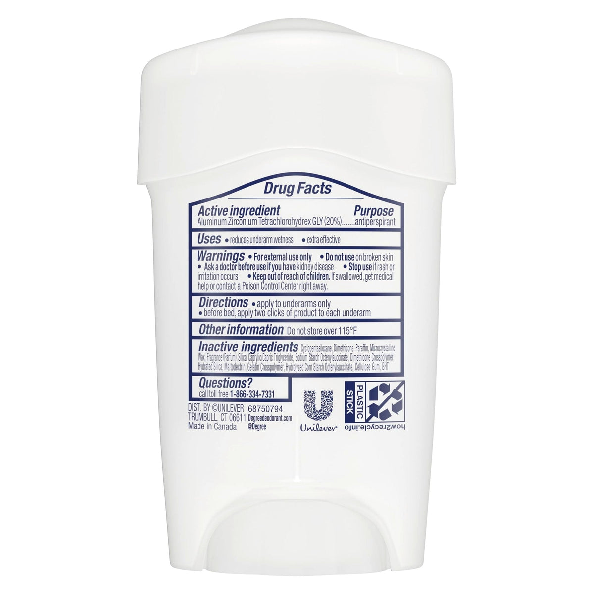 Degree Clinical Antiperspirant Shower Clean Soft Solid 3 Count 1.6 oz