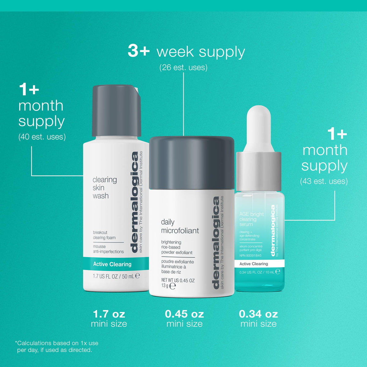 Dermalogica Clear and Brighten Kit, Travel Size